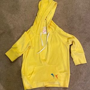 Vintage VSPink Yellow Terrycloth hoodie